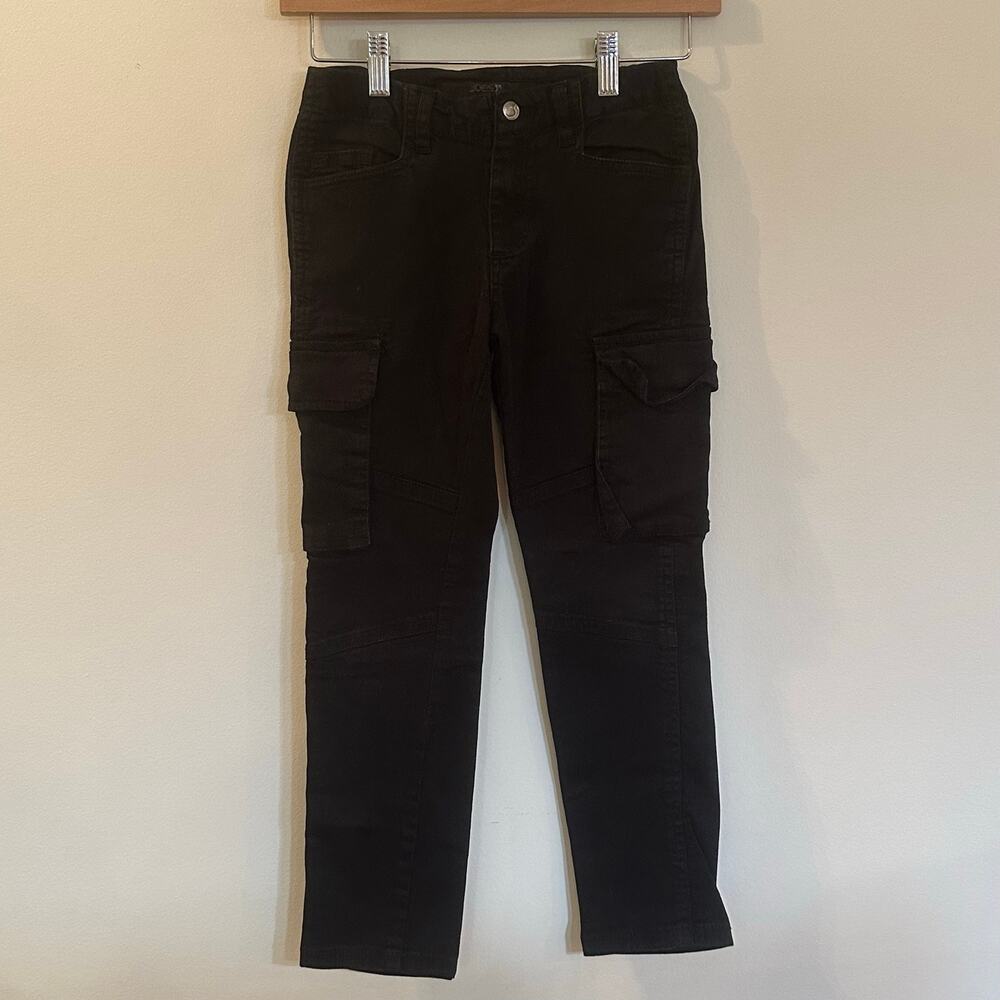 Joes Jeans Girls Black Cargo Jeans sz 8 adjustable waist